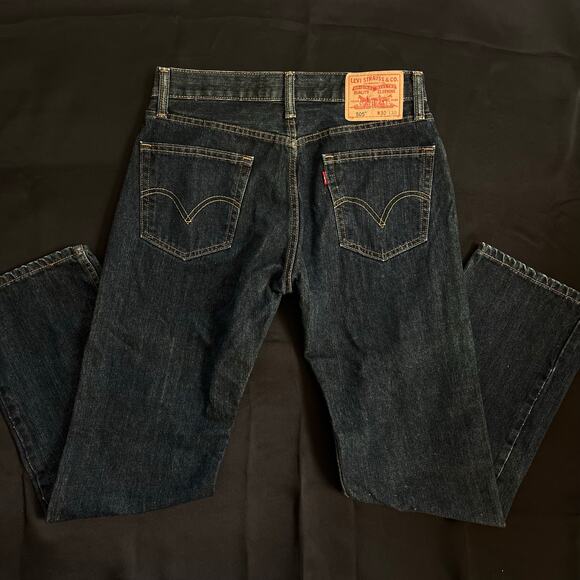 Levi’s 505 Straight Fit Jeans 30x30 • Dark Wash Denim • Classic Straight Leg - Picture 1 of 11